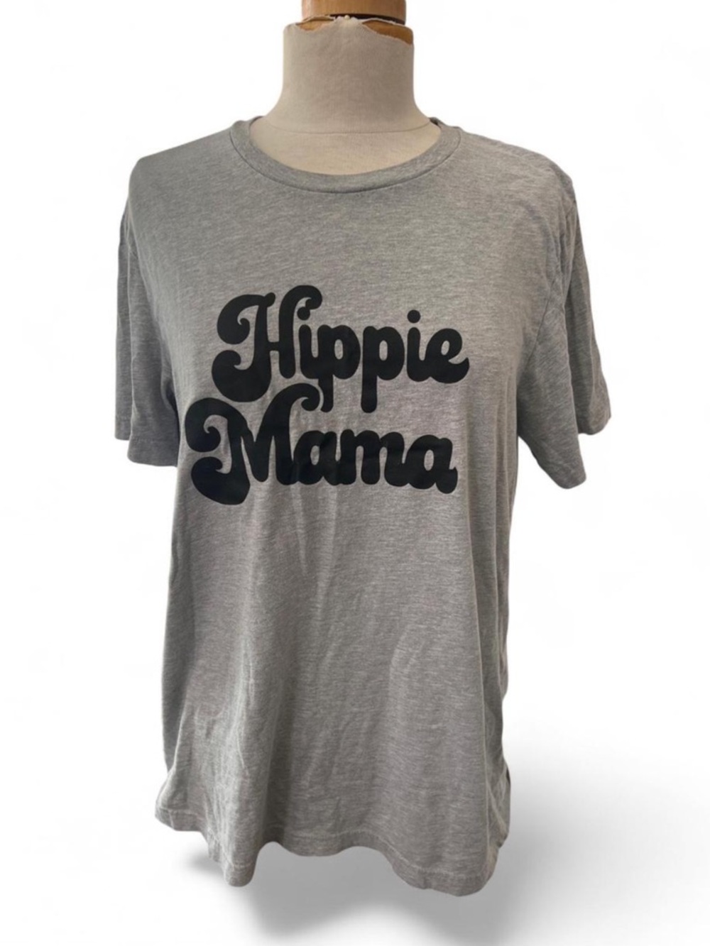 Hippie Mama Tee Shirt Grey size Medium
